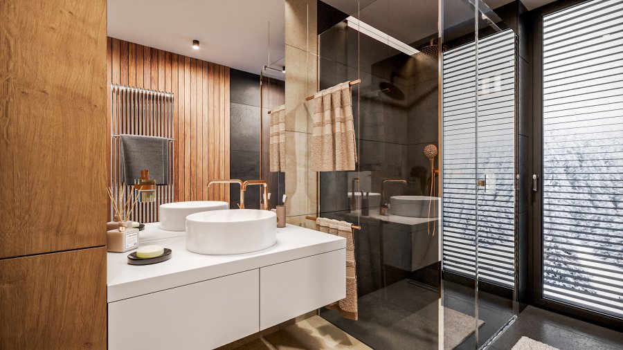  luxusní koupelna v projektu Harrachov Peaks