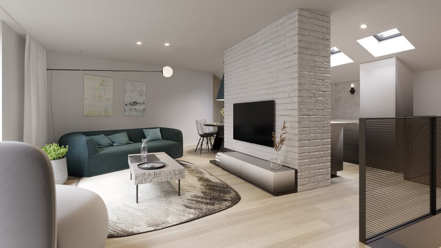 Prodej mezonetového bytu 3+kk/T, 103,1 m², v projektu Na Spojce, Praha 10 - Vršovice