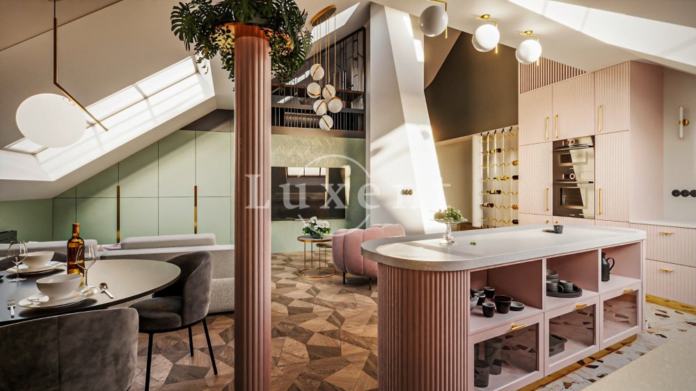 kuchyně s obývacím pokojem