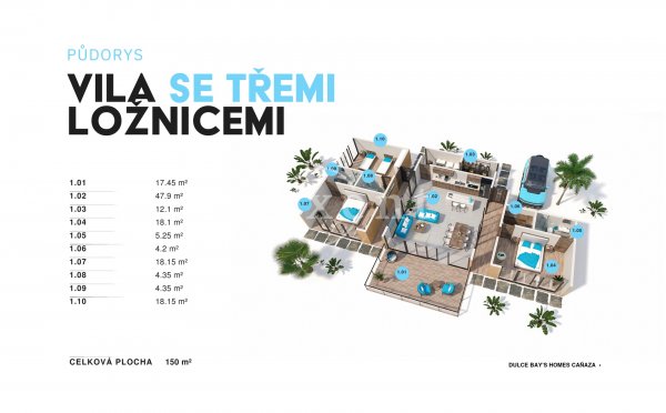 Vila se třemi ložnicemi