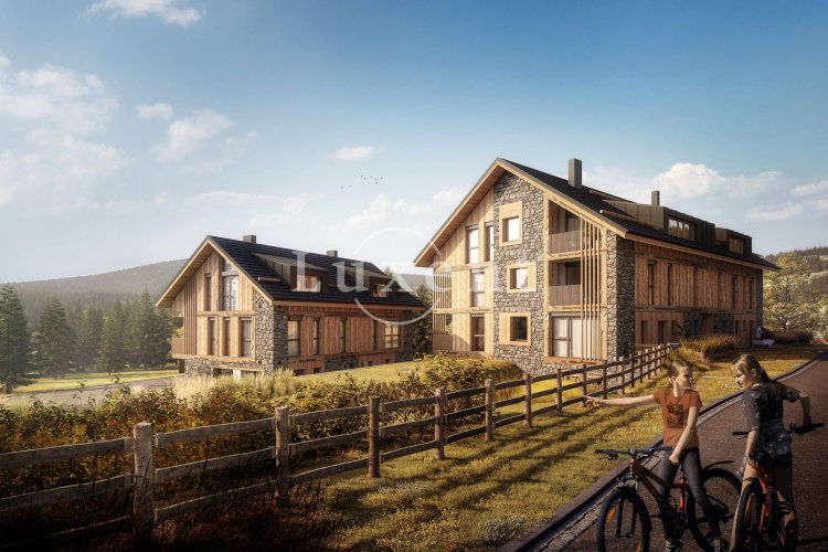 Apartment 1+kk/T, 61,1 m² for sale in the mountain project LAKA LIVING in the village of Prášily, Šumava National Park