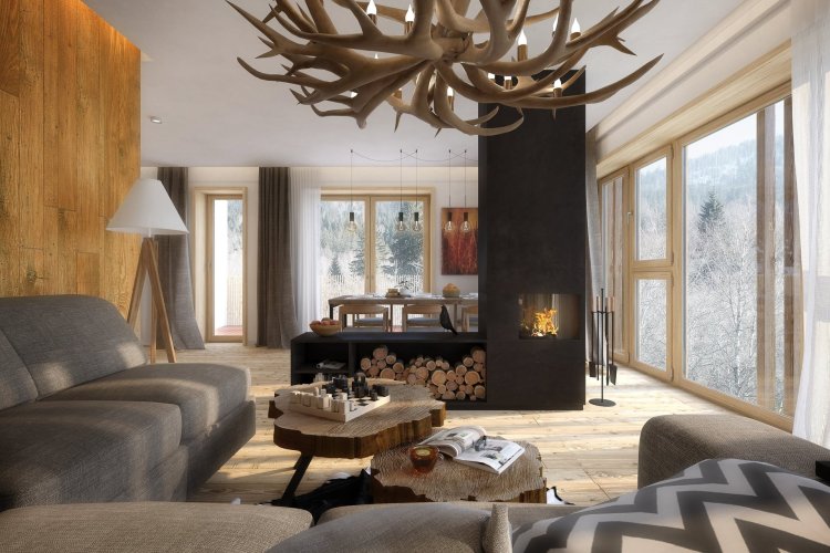 Apartment 2+kk/B, 89,1 m² for sale in the mountain project LAKA LIVING in the village of Prášily, Šumava National Park