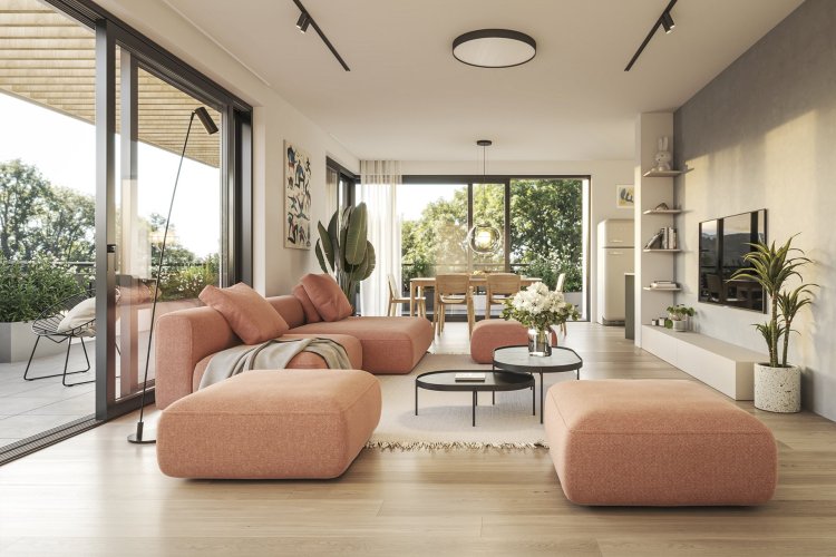 Sale of an apartment 3+kt/T, 104 sqm, in low-energy project Nová Cihelna Kladno, Kladno - Rozdělov