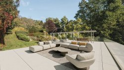 vizualizace venkovního posezení