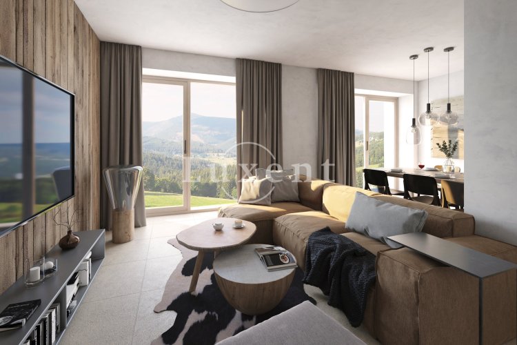 Prodej apartmánu 3+kk/L, 77 m2, v novém rezidenčním projektu, Pec pod Sněžkou