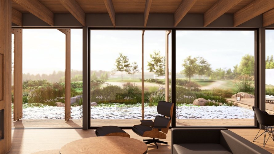 Sale of a land with building permit near a golf resort, 2,010 sqm, Kácov