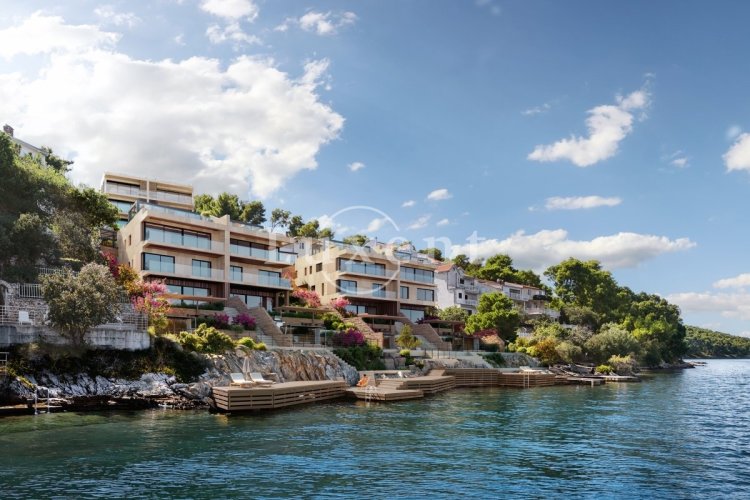 Prodej luxusního mezonetového bytu v první řadě u moře ve vynikající lokalitě, 139 m² , Čiovo, Chorvatsko