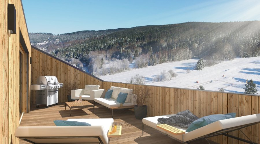 Prodej apartmánu 2+kk/B, 68 m², v Rezidenci Svatá Barbora, Železná Ruda