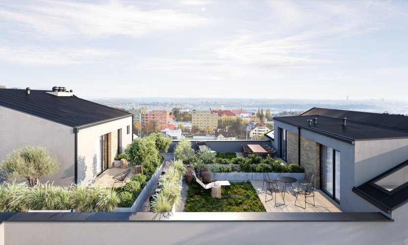 Prodej bytu 4+kk/T, 87,5 m², v rezidenci Na Nároží, Praha 8 – Kobylisy