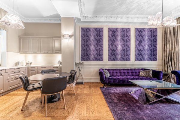 obývací pokoj s kuchyní