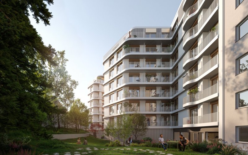 Prodej bytu 2+kk/T/Z, 45,7 m², v developerském projektu NEAR living, Praha 8 – Palmovka