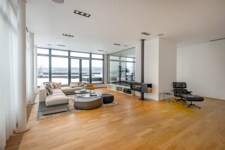 Pronájem penthouse 3+kk/T/3GS, 240 m², Praha 9 - Libeň
