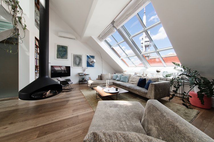 Pronájem mezonetu 4+kk/3T, 467 m², Praha 3 - Vinohrady