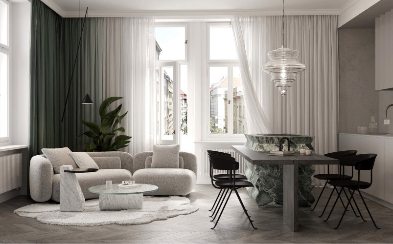 Prodej bytu 2+kk/S, 53,6 m², Praha 2 - Vinohrady